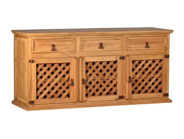 MiaMöbel Mexico Sideboard Massivholz Pinie Landhaus Mexiko Möbel Mexikanisch