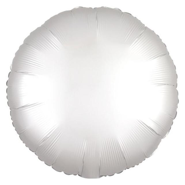 Amscan Folienballon Rund Weiss Satin Luxe (5x) (9914140)