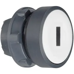Schneider Electric ZB5AA131 Drucktaster, Frontelement, Harmony XB5, Kunststoff, 22mm, weiß, beschriftet I, tastend