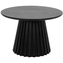 Couchtisch Gobens Ø60 cm Schwarz - Moderner Sofatisch mit zentralem Standfuß