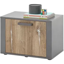 Garderobenbank Athen Holzoptik Braun Eiche dunkel