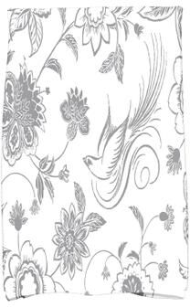 E by Design 18 x 30-inch Traditional Bird Floral Floral Print Hand Towel