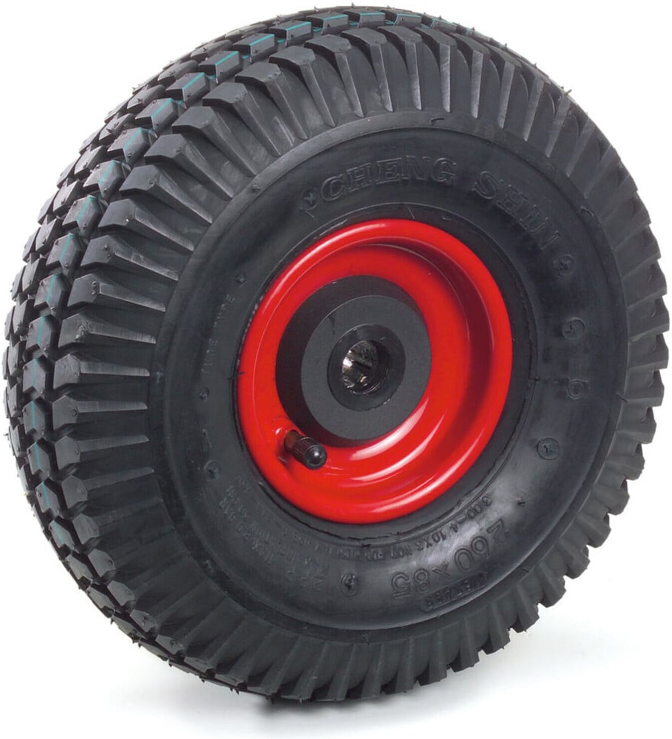 fetra 70113 Luftrad 260x85 mm aus Stahl mit Kunststofffelge und Rollenlager (Tragkraft:200 kg,))