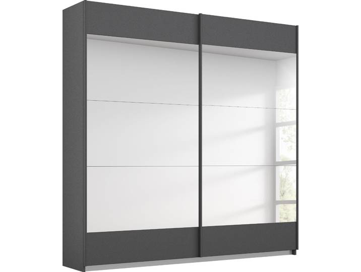 Schwebetürenschrank, Holzwerkstoff, Graumetallic, 181×210×62 cm, Mit Großen Türen & Großzügigem Stauraum, Modern, Rauch
