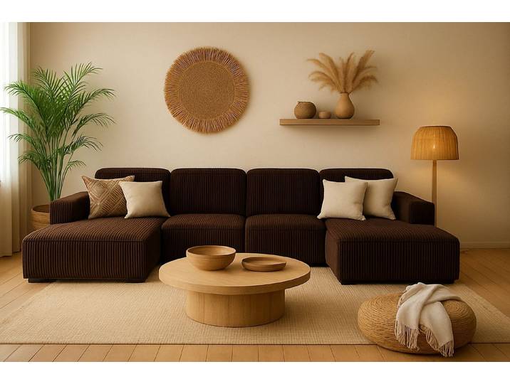 Kaiser Möbel Ecksofa Cursal U-Form – großes modulares Sofa aus hochwertigem, modulares System, U-Form, tiefe Sitzfläche