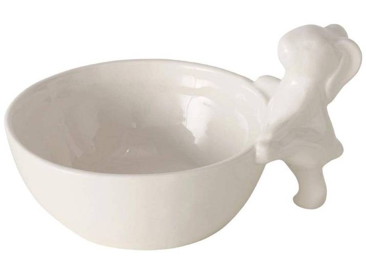 Dekoschale BOLTZE Fanny 17,5 x 13,4 x 9,5 cm , weiss (weiß), Keramik, Dekoschalen, Dekoschale