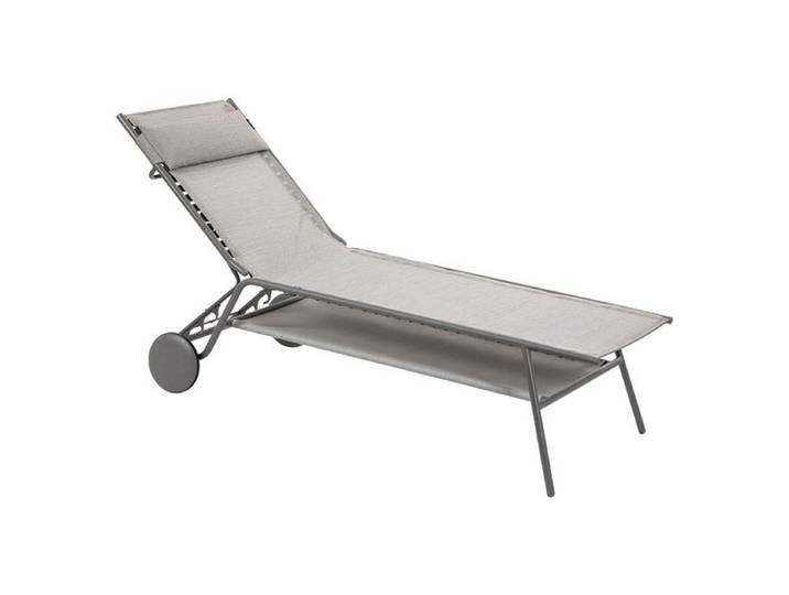 Lafuma Miami II Haut Gartenliege Stahl/Batyline Duo Sand
