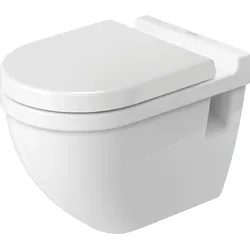 Duravit Wand-WC Starck 3 54cm, Sitzhöhe + 5cm, Tiefspüler, 2215090000, Farbe: Weiß
