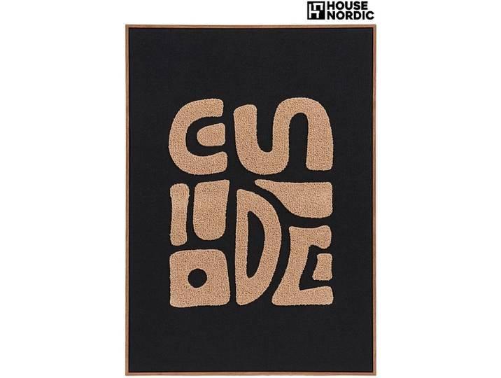 Getuftete Leinwand TINE 1 Stück schwarz 50x70x2.5cm