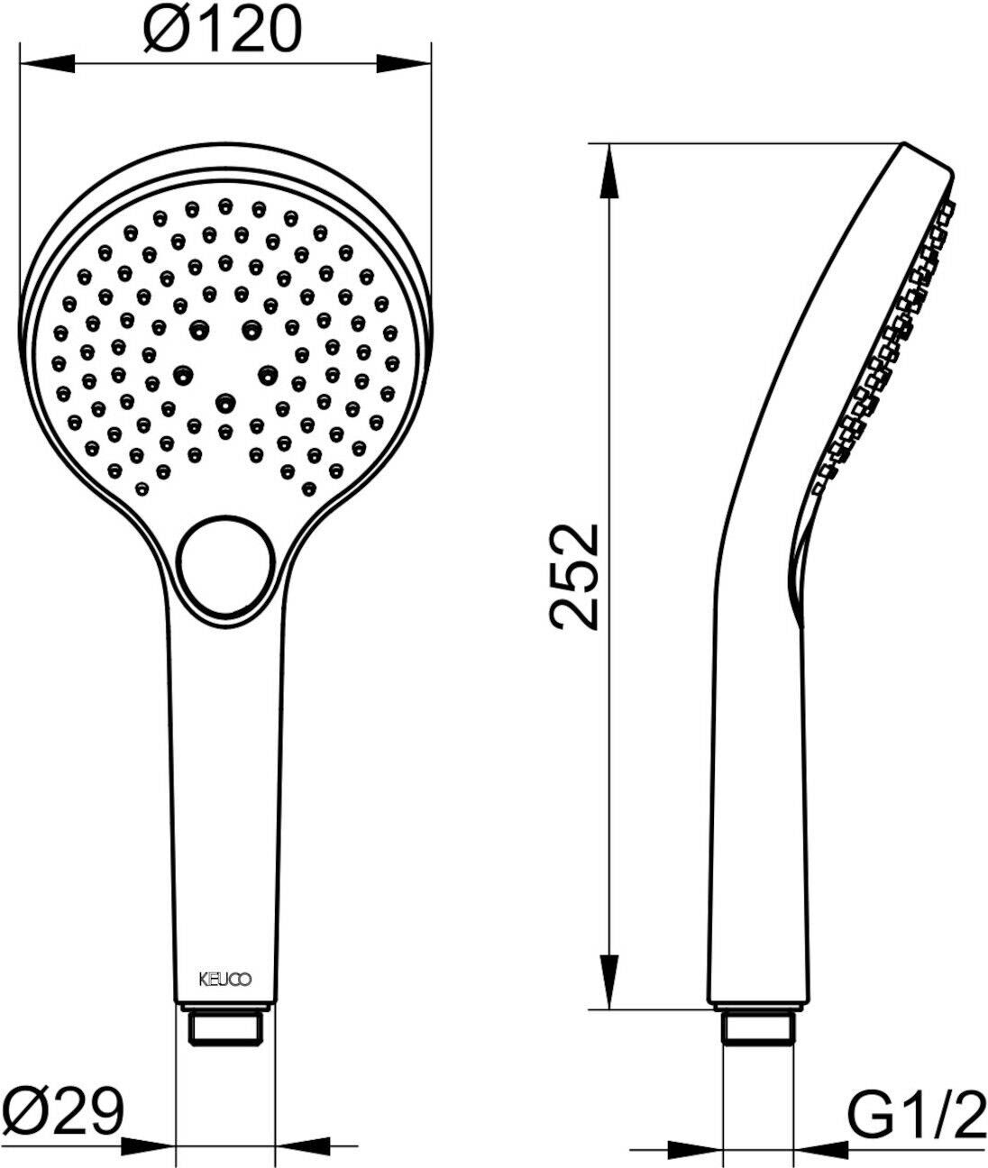 Keuco IXMO Handbrause mit 3 Strahlarten