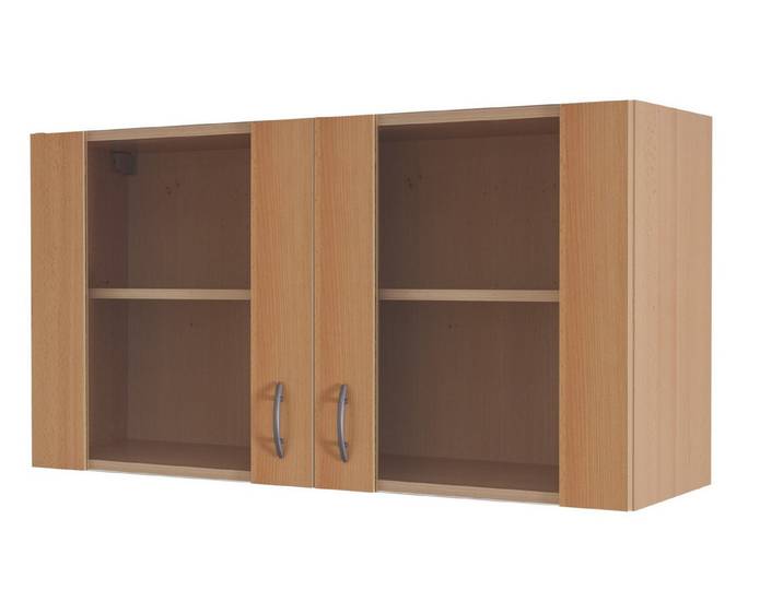 Flex-Well Glashängeschrank Glashängeschrank Küche - 100 cm breit - Buche – Namu