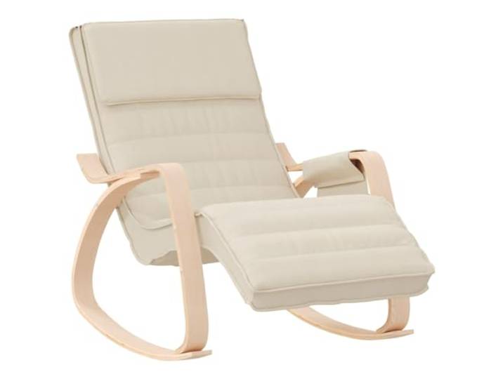 vidaXL Schaukelstuhl Creme Stoff