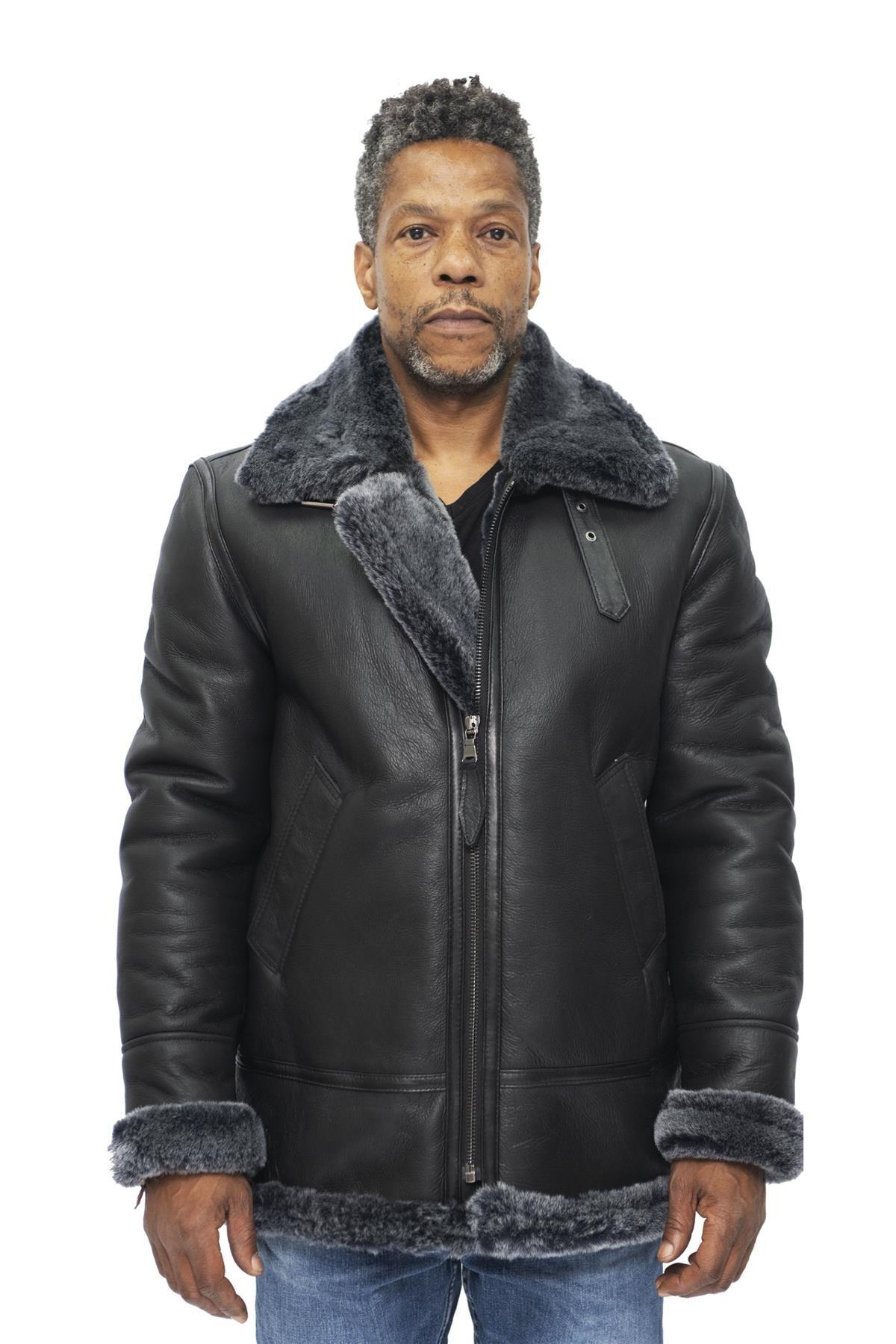 Herren B3 Aviator Flying Sheepskin Jacke-Alhambra