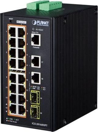 Planet IGS-20160HPT - Switch - L3 - managed - 16 x 10/100/1000 (PoE+)