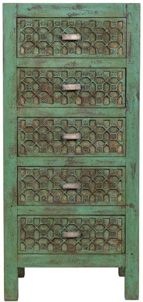 Wanderlust deco Sinfonier de madera artesanal verde  50x40x110h cm