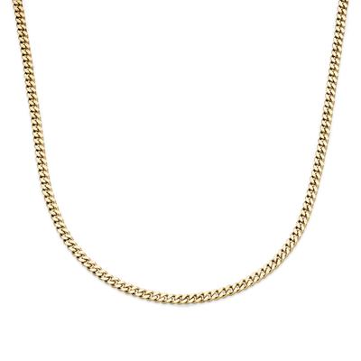 Kette ohne Anhänger S.OLIVER, gold (gelbgoldfarben), Halsketten, Herren, Edelstahl, L: 50 B: 4mm, B:4mm