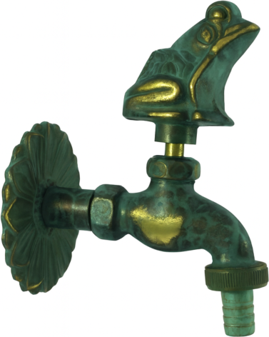 AquaCraft Nostalgie Auslaufventil Frosch 1/2 Zoll 1001000118 Messing Gartenhahn