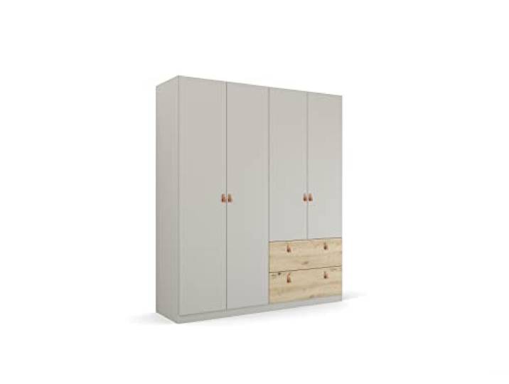 Rauch Möbel Quadra-Spin Homey, Schrank, Seidengrau/Eiche Artisan, Breite 181 cm