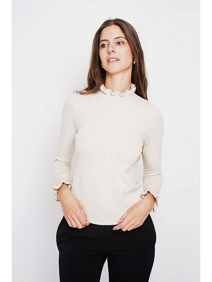 ASSUILI Pullover in Creme - 36