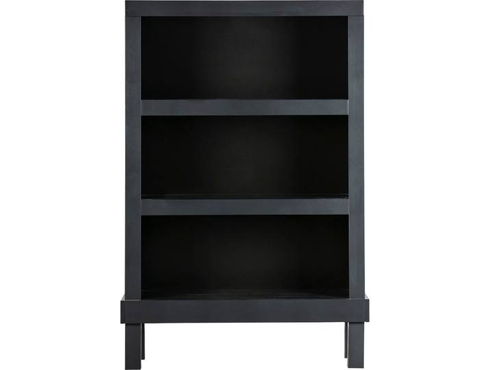Regal WOOOD Bonk , schwarz, B:107cm H:160cm T:39cm, Holzwerkstoff, Regale, Regal, ausgestattet mit drei Regalen, Breite 107 cm