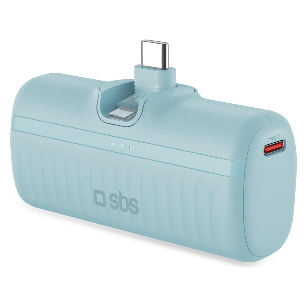 SBS Powerbank (5000 mAh, 10 W) (TEBB5000PLUGLBGRS)