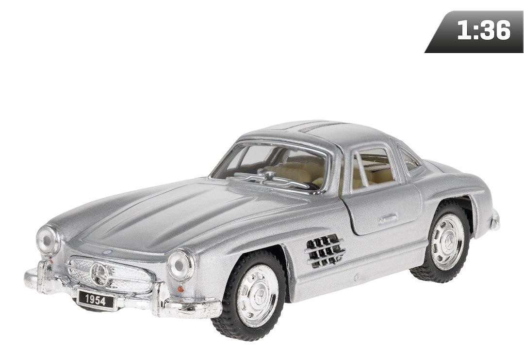 CARMOTION Model op schaal 1:36 Mercedes-Benz 300SL uit 1954, zilverkleurig
