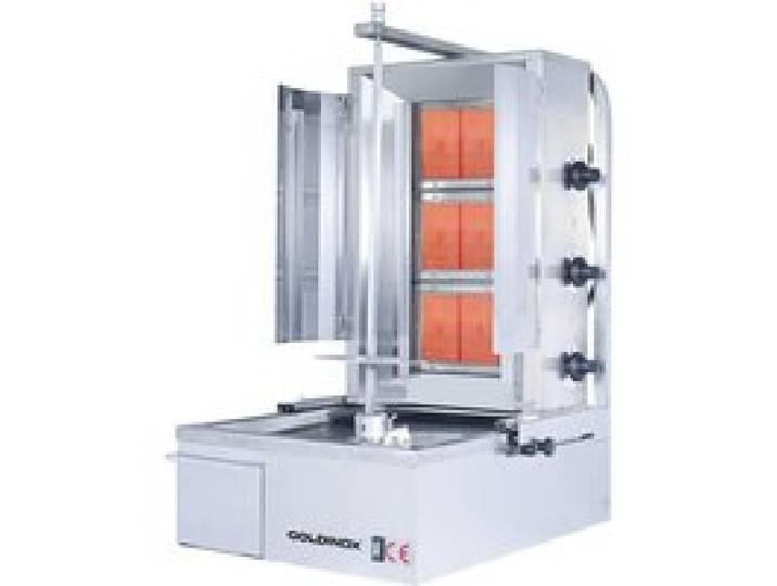 Machine à kebab 3 feux Gaz avec volet PREMIUM - GOLDINOX