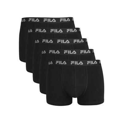 Boxer FILA "MAN BOXER SHORTS", Herren, Gr. M, schwarz, Jersey, Obermaterial: 95% Baumwolle, 5% Elasthan, bedruckt, unifarben, körpernah, Unterhosen, ohne Eingriff, mit Logobund