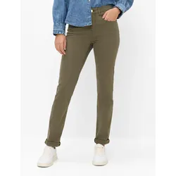 Brax Damen Five-Pocket-Hose Style MARY DARK KHAKI Denim Grün Khaki, denim grün - khaki, Gr. 48K