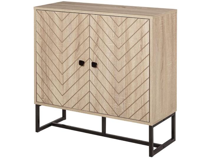 Buffet salon moderne bois bois naturel 80x29x80 cm