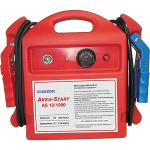 Kunzer Starthilfegerät AS 12/1200, 12V, 3100A Spitzenstrom, Kapazität 26000mAh