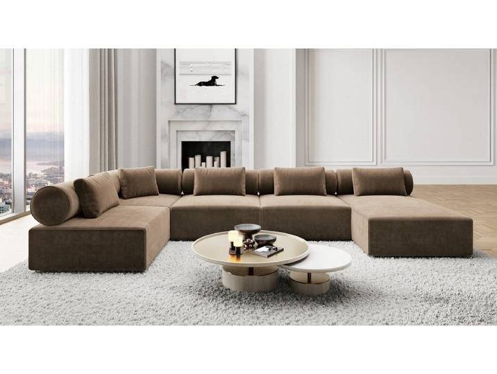 Couchlandschaft Laguardia U-Form in Stoff