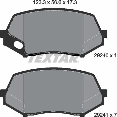 Textar Bremsbelagsatz, Scheibenbremse 2924001 Für Mitsubishi Fuso (Mitsubishi)