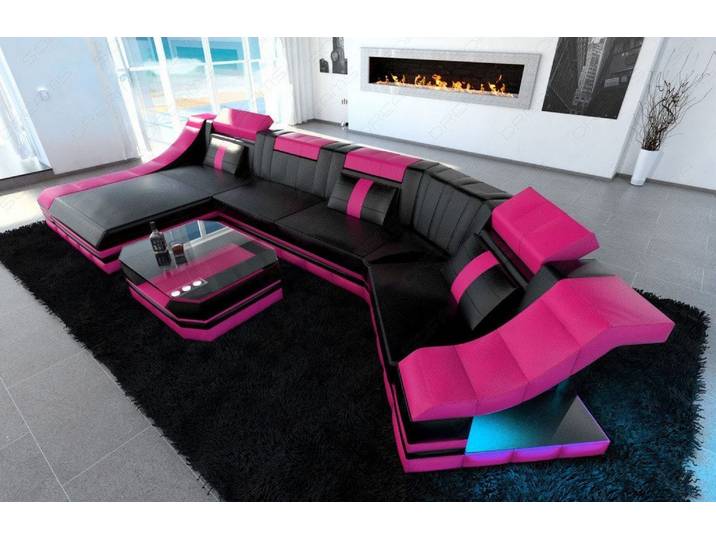Leder Couch Turino C-Form
