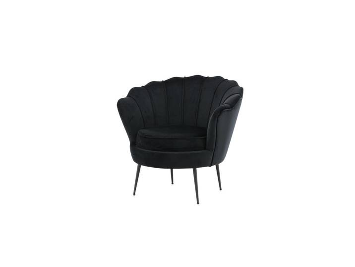 Furnlux Sessel Calais Schwarz 83x77x76 cm, 83x76x77 cm, Wohnzimmer, Sessel, Polstersessel