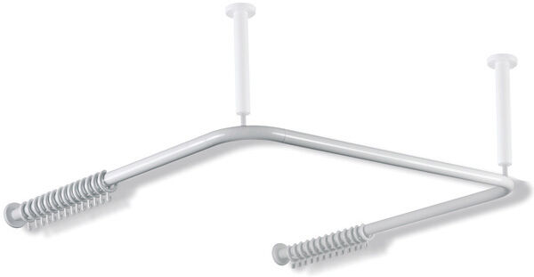 Hewi 801 tringle à rideaux 801.34.31018 1200 x 1200 mm, 34 anneaux à rideaux, senfgelb , pour senfgelb de douche