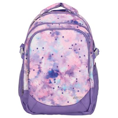 Sporttasche ZIGZAG "Neilson", Kinder, Gr. B/H/T: 29,5cm x 32,7cm x 3,3cm, bunt (lila, violett), Kunstfaser, bedruckt, Taschen Sporttasche, mit reflektierenden Elementen
