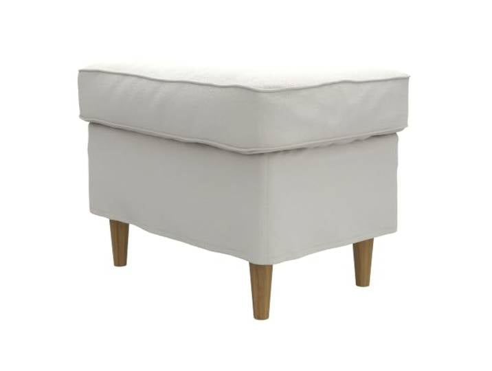 Soferia Housse de Rechange Compatible pour STRANDMON Repose-Pieds – Tissu Bouclea Ecru (bouclé\, Hydrofuge\, Anti-Taches)