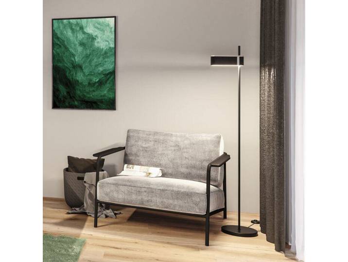 Jagun LED Stehleuchte 3-Step-Dim Anthrazit - Paulmann - Wohnzimmer - Modern - Stoff / Textil - Einflammig
