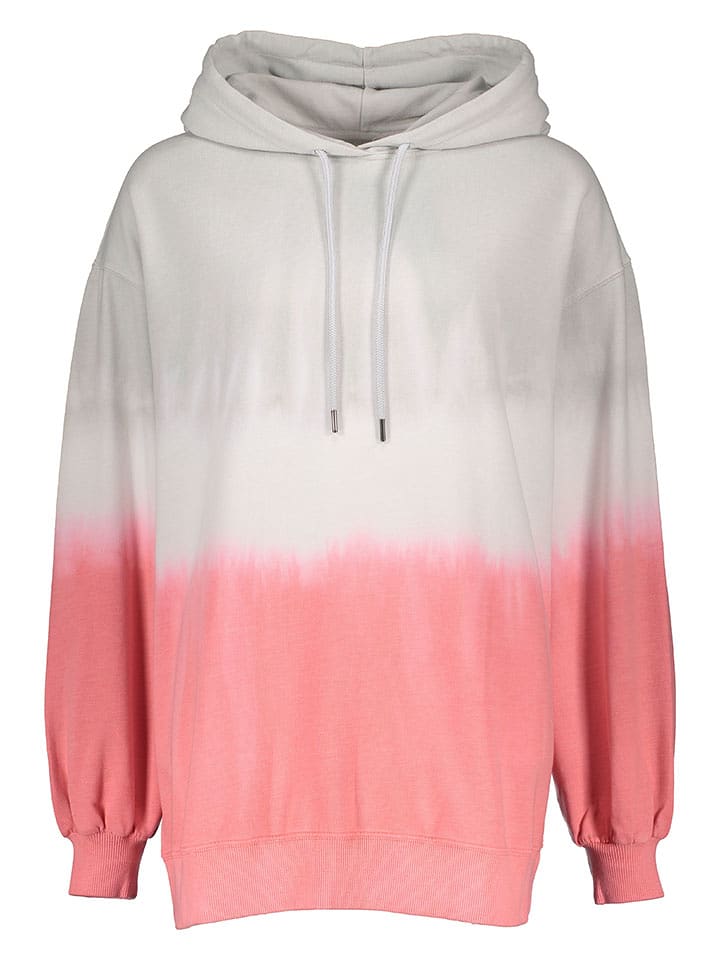 Juvia Hoodie in Hellgrau/ Weiß/ Pink - XS
