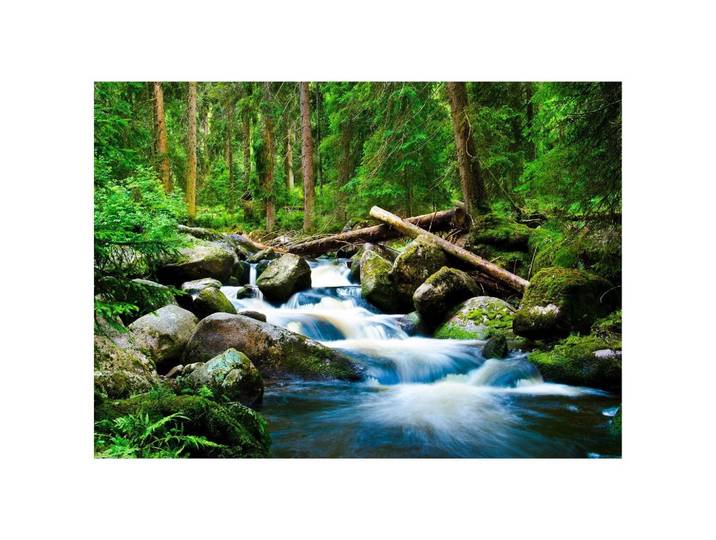 FOTOTAPETE Wasserfall 3D Natur 250x175