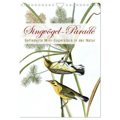 Singvögel-Parade (Wandkalender 2027 DIN A4 hoch), CALVENDO Monatskalender