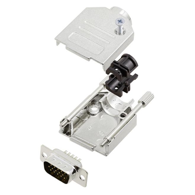 Tru Components TCDTZK09HDP15K 7709036 D-SUB Stiftleisten-Set 180 ° Polzahl: 15 L (7709036)