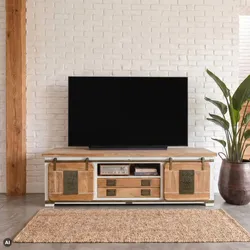 TV-Board Mango 180x55x50 weiß lackiert RAILWAY #314