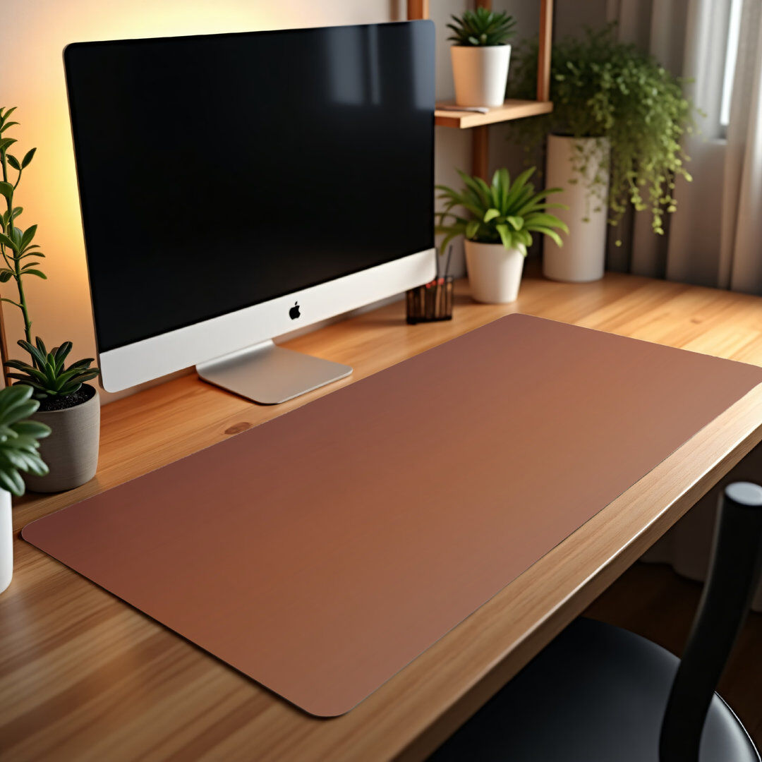 East Urban Home Polyester Desk Pad Black 31.5x15.5