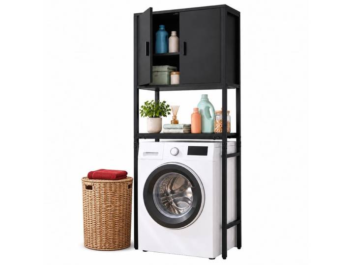 Relaxdays Meuble lave-linge 2 compartiments