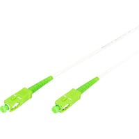 Glasfaser-Simplex-Patchkabel, stahlarmiert, Singlemode, SC/APC > SC/APC weiß, 5 Meter