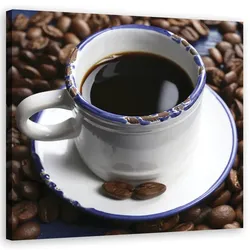 WANDBILD schwarze kaffeetasse
