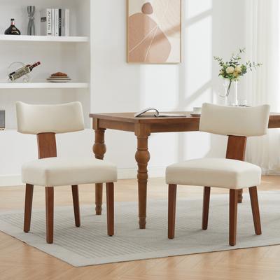 GDFStudio - Mariscat Fabric Wingback Dining Chairs（Set of 2）