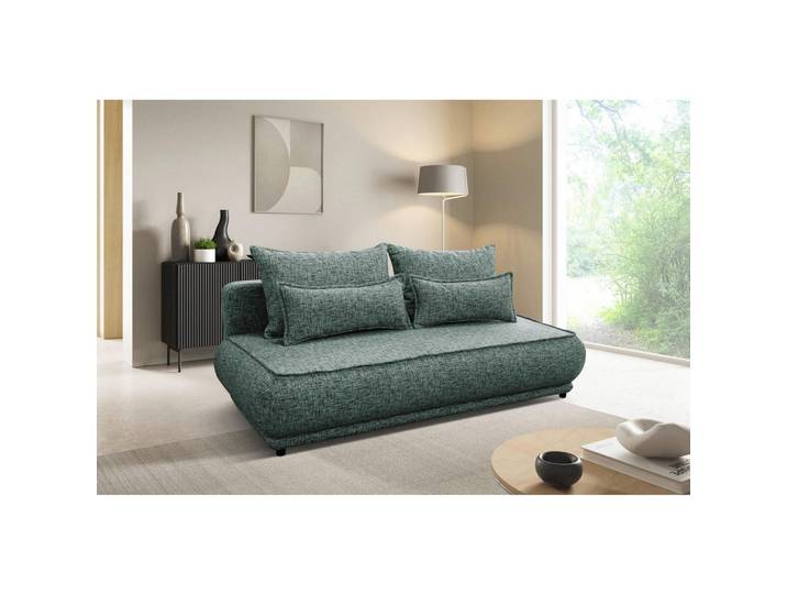 Mid.you Schlafsofa Paros, Grün, Kunststoff, 2-Sitzer, Füllung: Schaumstoff, 214x96x105 cm, Made in EU, Bettkasten erhältlich, Bettfunktion erhältlich, Wohnzimmer, Sofas & Couches, Schlafsofas, Schlafsofas mit Bettkasten
